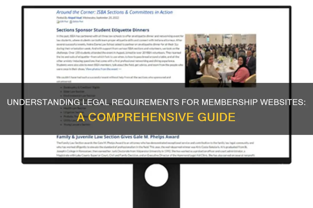 what are the laws regarding membership websites