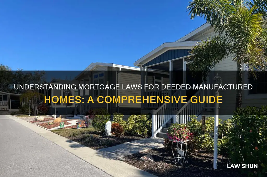 what are the laws regarding mortgages on deeded manufactured homes