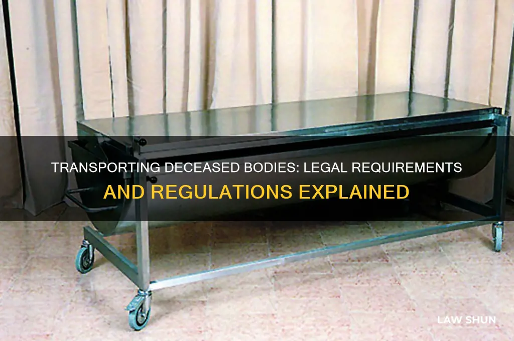 what are the laws regarding transpoting a deceased body