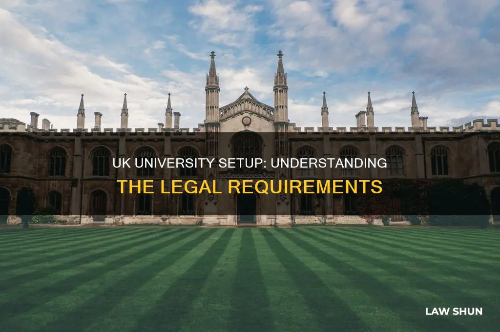 what are the laws to starting a university in uk