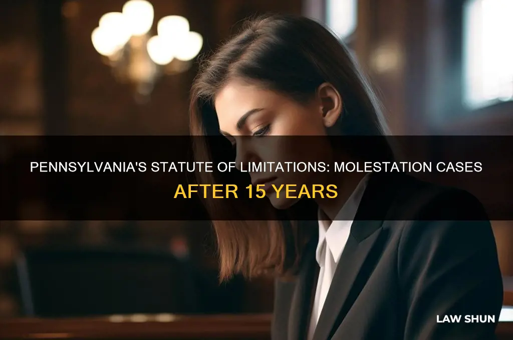 what are the pennsylvania laws on molestation after 15 years