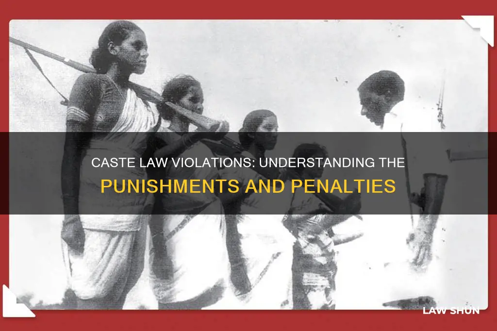 what are the punishments for breaking caste law