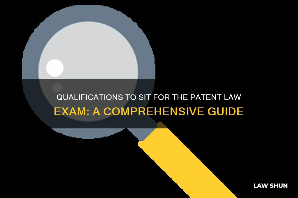 what are the qualifications to sit for the patent law