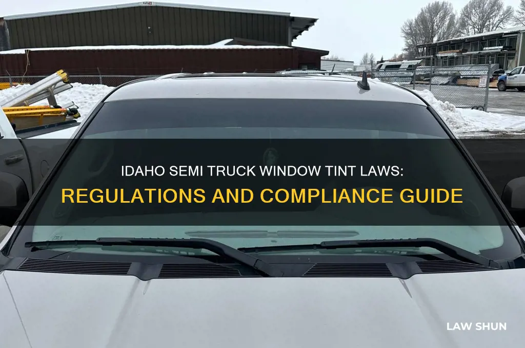 what are the semi truck window tint laws in idaho