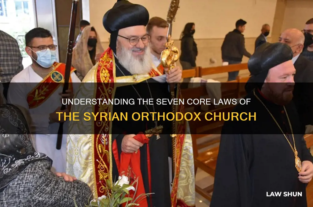 what are the seven laws of a syrian orthodox church