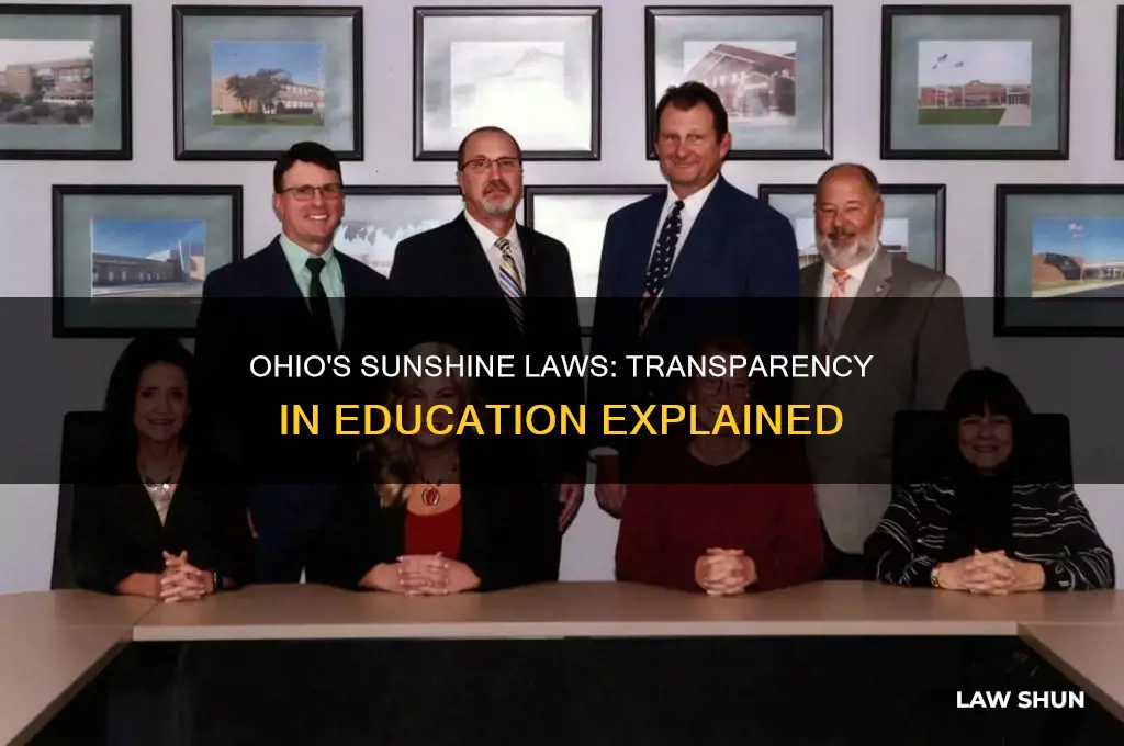 what are the sunshine laws in ohio regarding education
