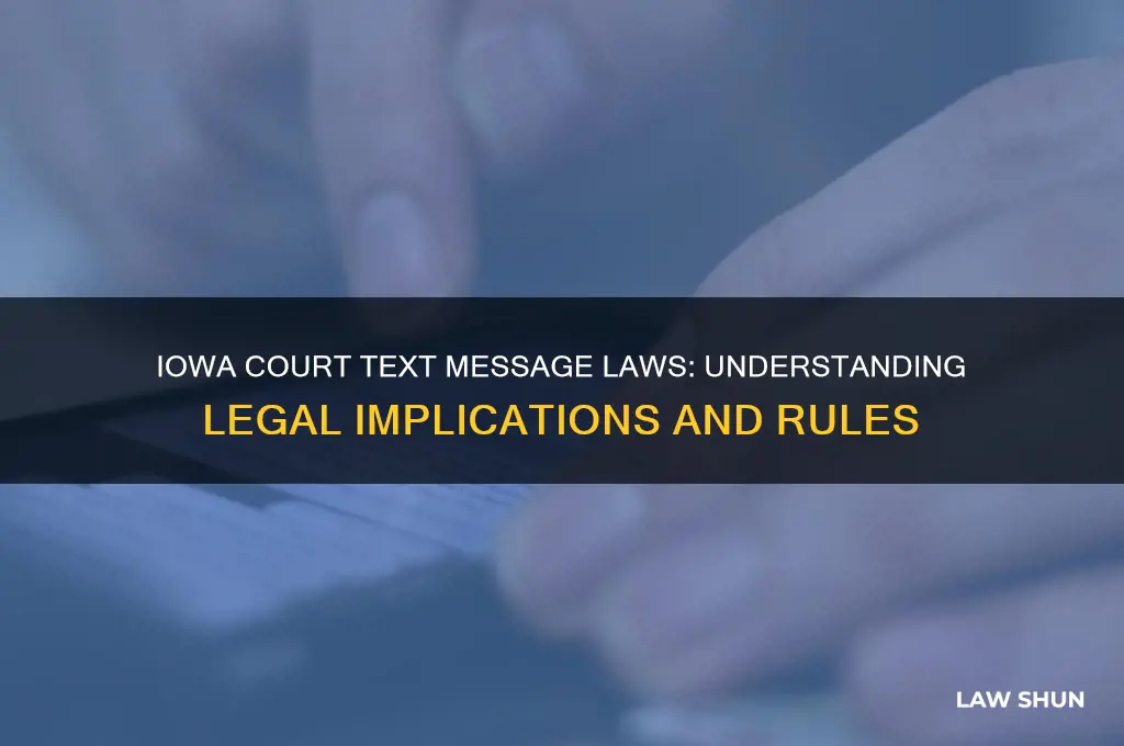 what are the text messages laws in iowa court