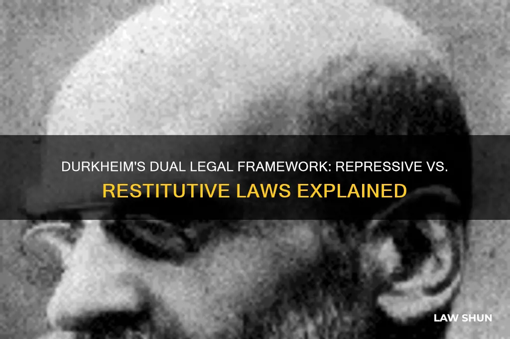 Durkheim's Dual Legal Framework: Repressive Vs. Restitutive Laws ...