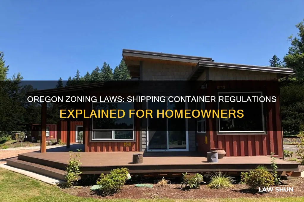 what are the zonng laws in oregon about shipping container