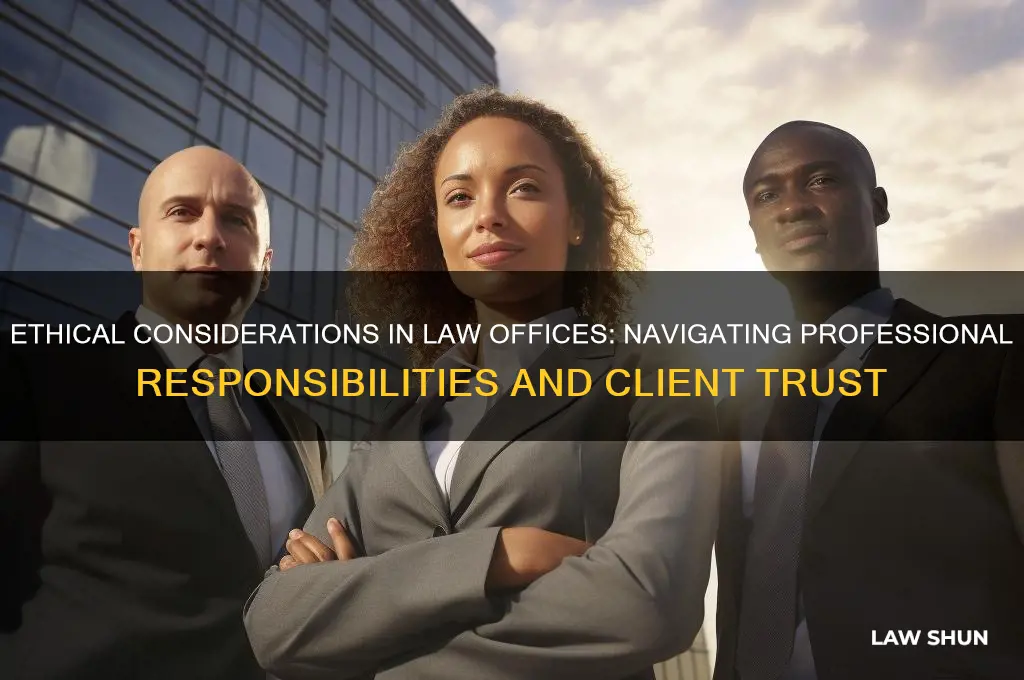 what are those ethical consideration in law office