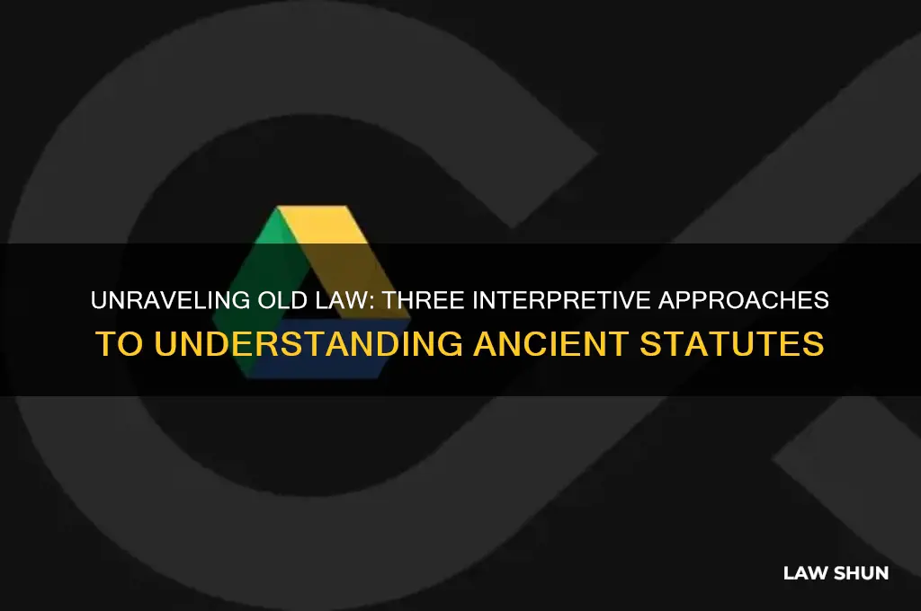 what are three interpretive approaches to understanding the old law
