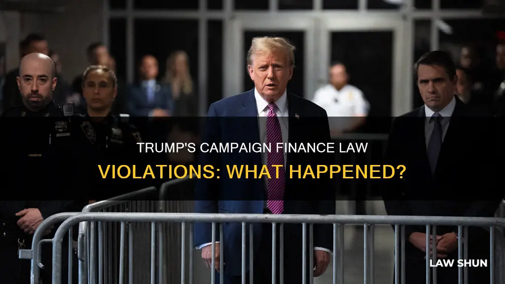 what campaigine finance law did trump break