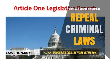 Who Creates, Amends, and Repeals Criminal Laws?