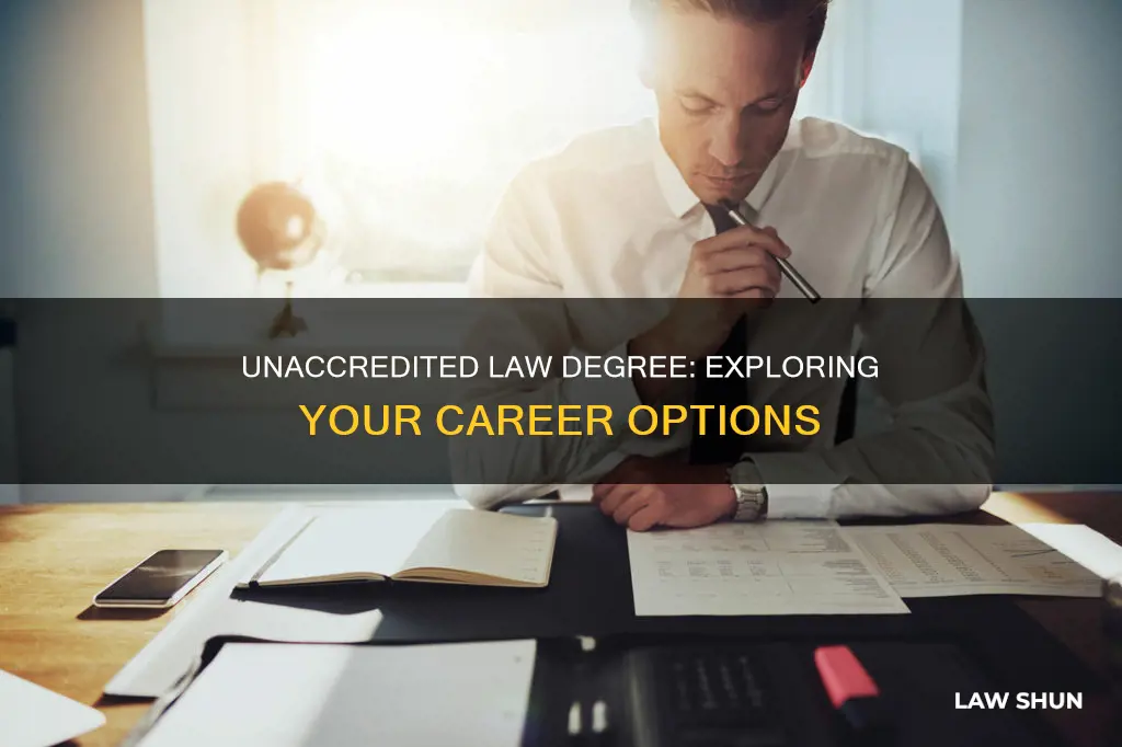 what can i do with law degree from unaccredited