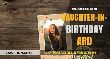 Heartfelt Words for Your Daughter-in-Law's Birthday Card
