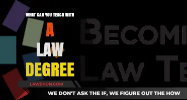Law Degree: Versatile Teaching Opportunities