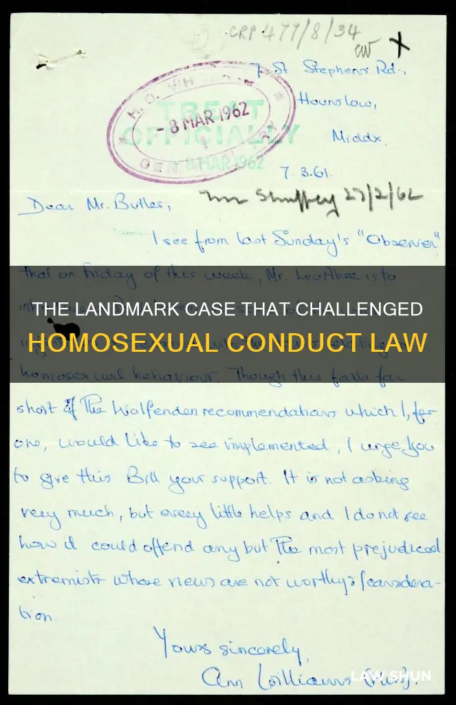 what case dealt with the homosexual conduct law