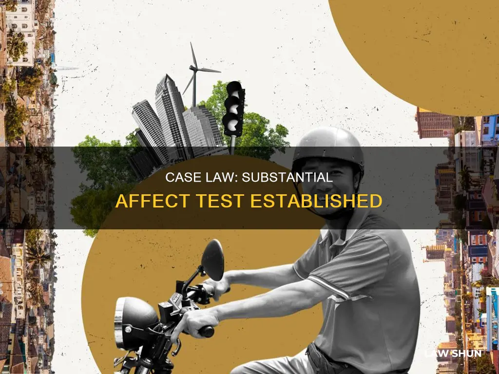 what case law established the substantial affect test