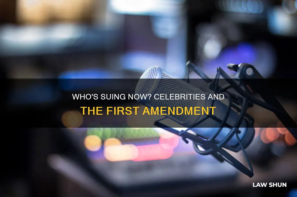 what celebrities are in a first amendment law suit now