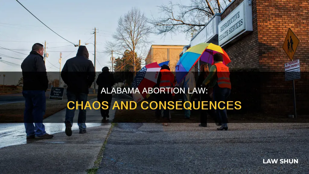 what chaos was causeed by the alabama abortion law