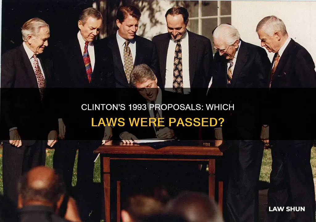 what clinton proposal become law in 1993