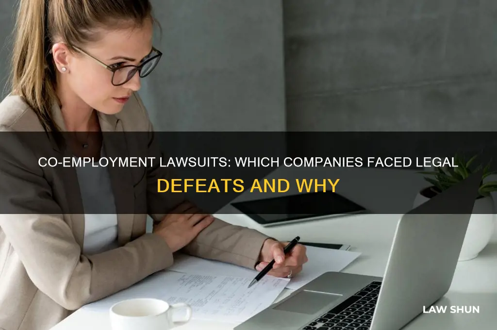 what companies have lost co-employment law suits