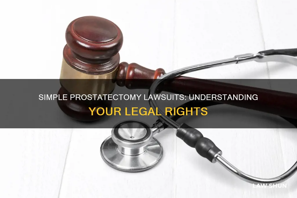 what constitute a law suit in open simple prostectomy