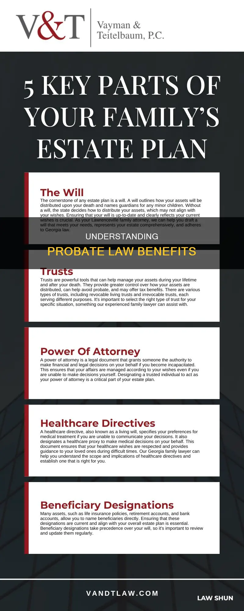 what constitutes a benefit under probate law