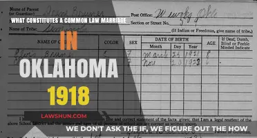 Understanding Common Law Marriage in Oklahoma, 1918