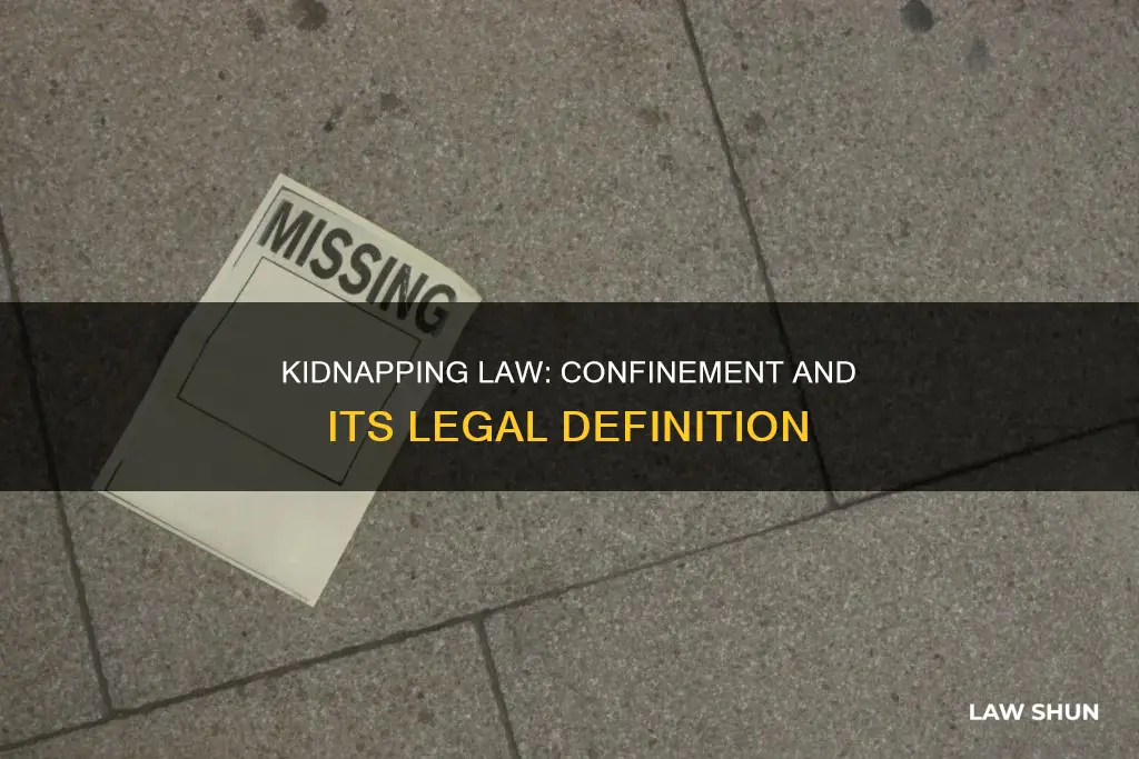 what constitutes confine in sc kidnapping law