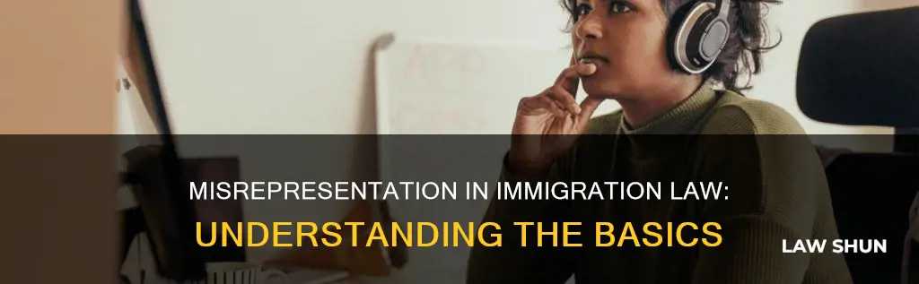 what constitutes misrepresentation in immigration law