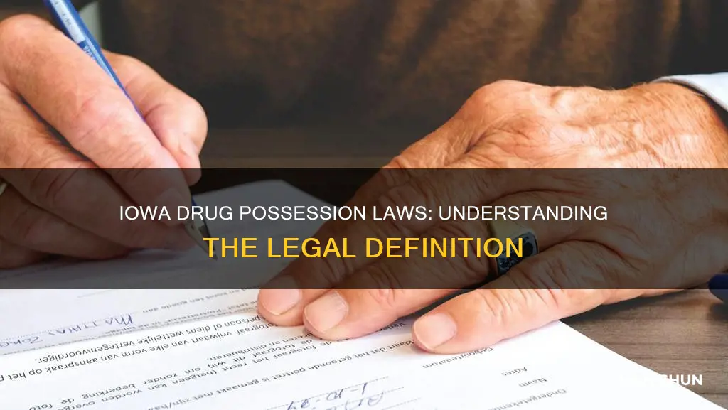 what constitutes possession of drugs under iowa law