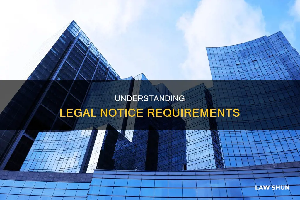 what constitutes sufficient notice under the law