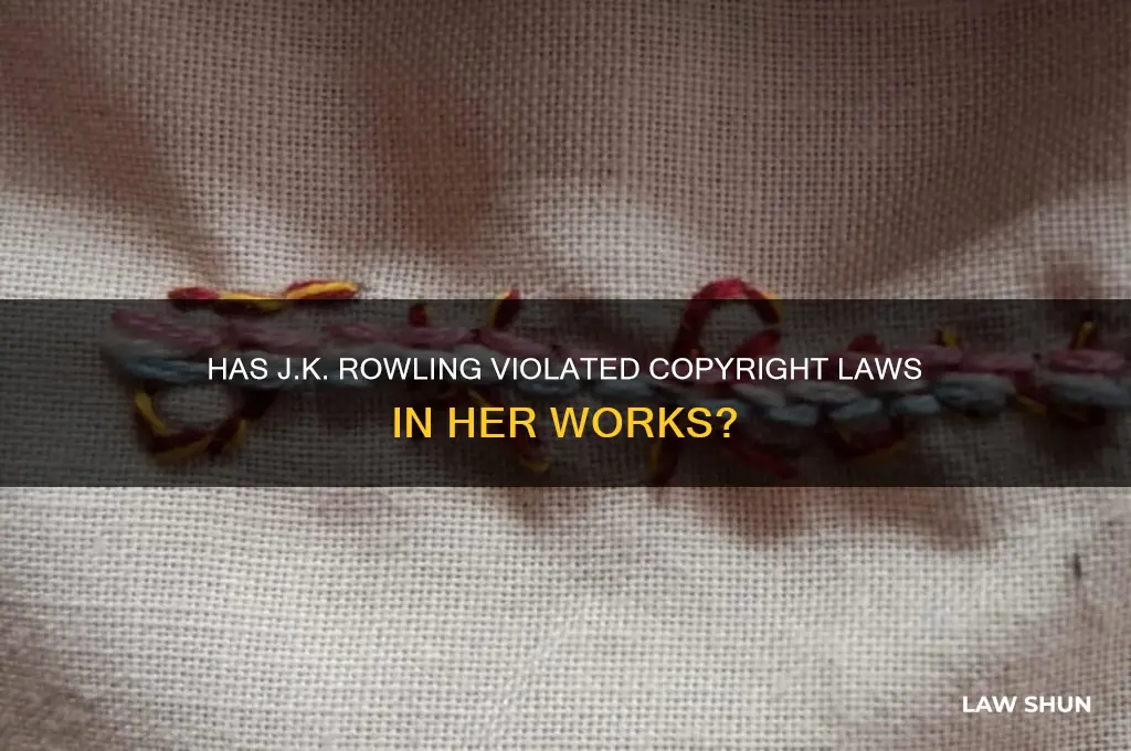 what copyright laws has j k rowling broken