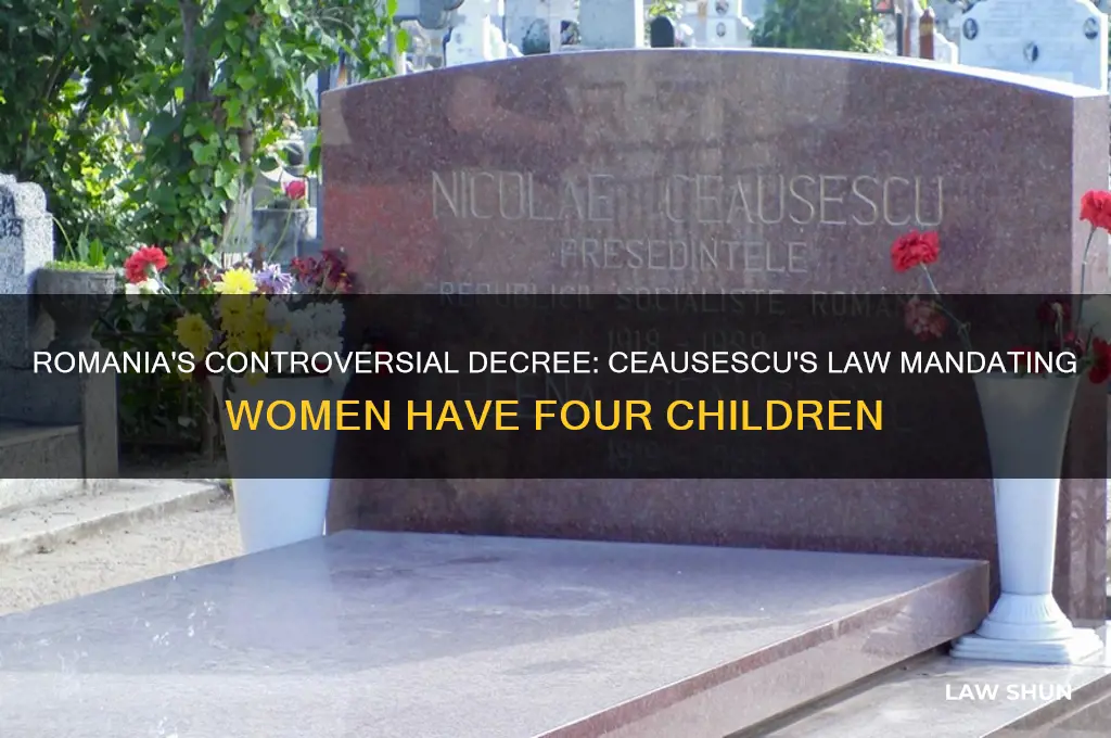 what countryhad the law women had to have 4 children