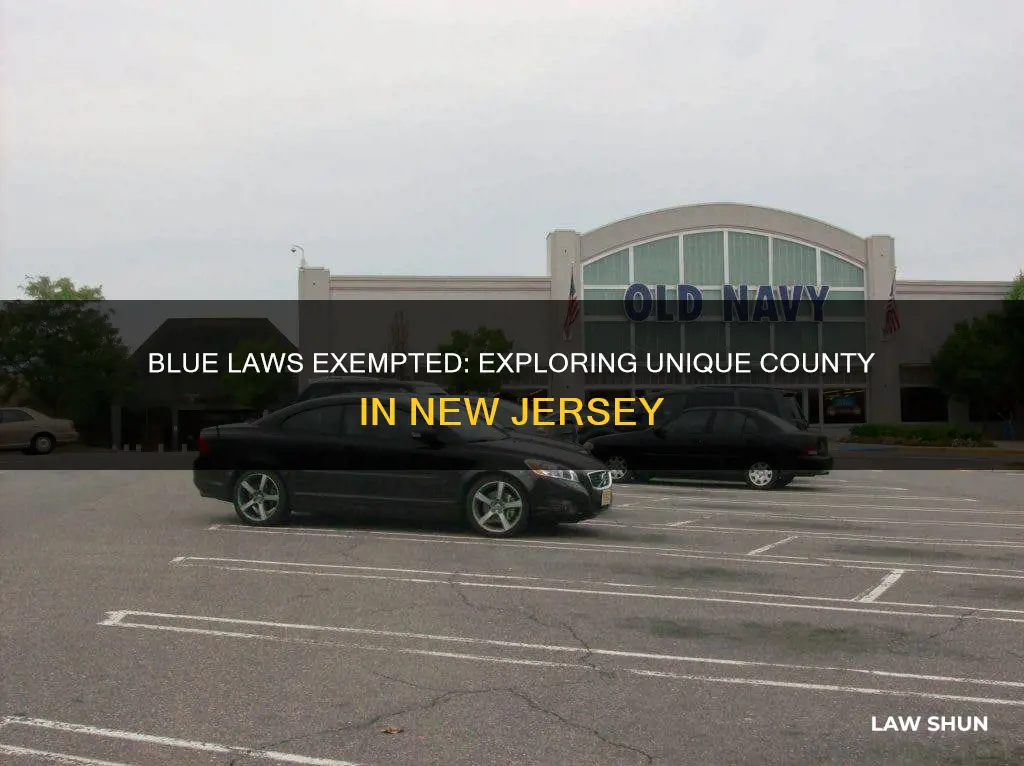 what county in nj does not apply the blue laws