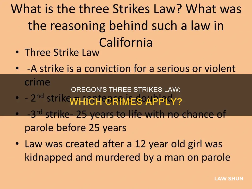 what crimes does oregon 3 strikes law apply to