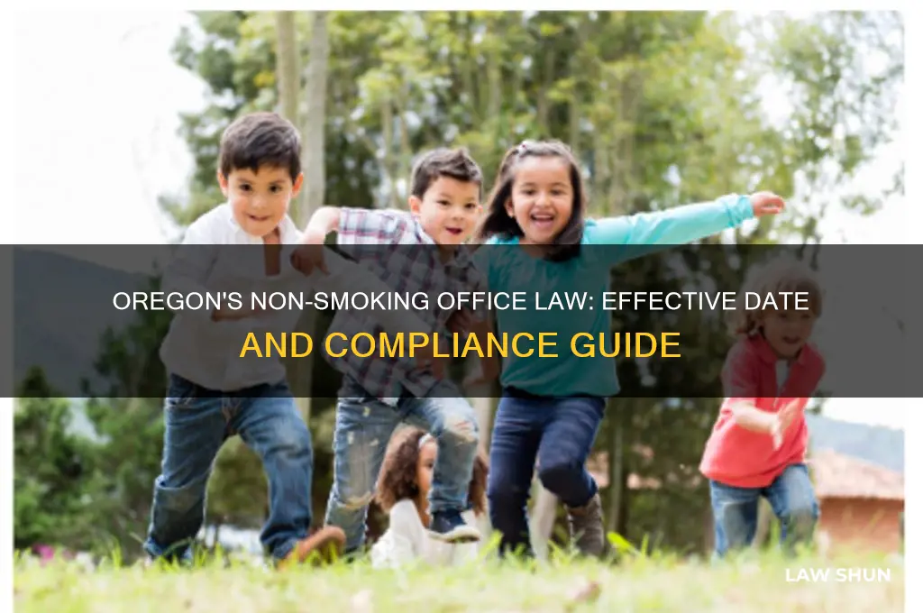 what date oregon law non smoking in offices
