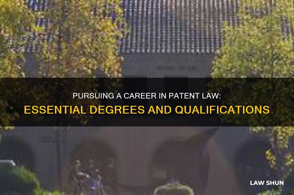 what degrees would i need for patent law