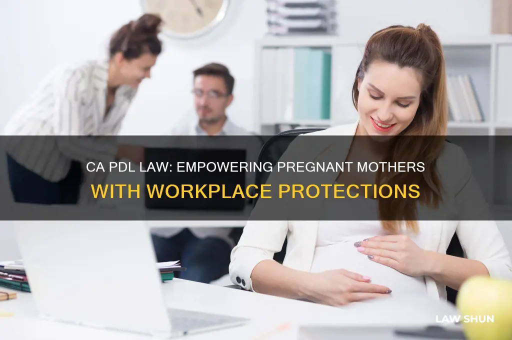 what did pdl law start in ca for pregnant mothers