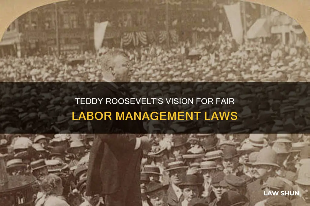 what did teddy roosecelt believe in labor management laws