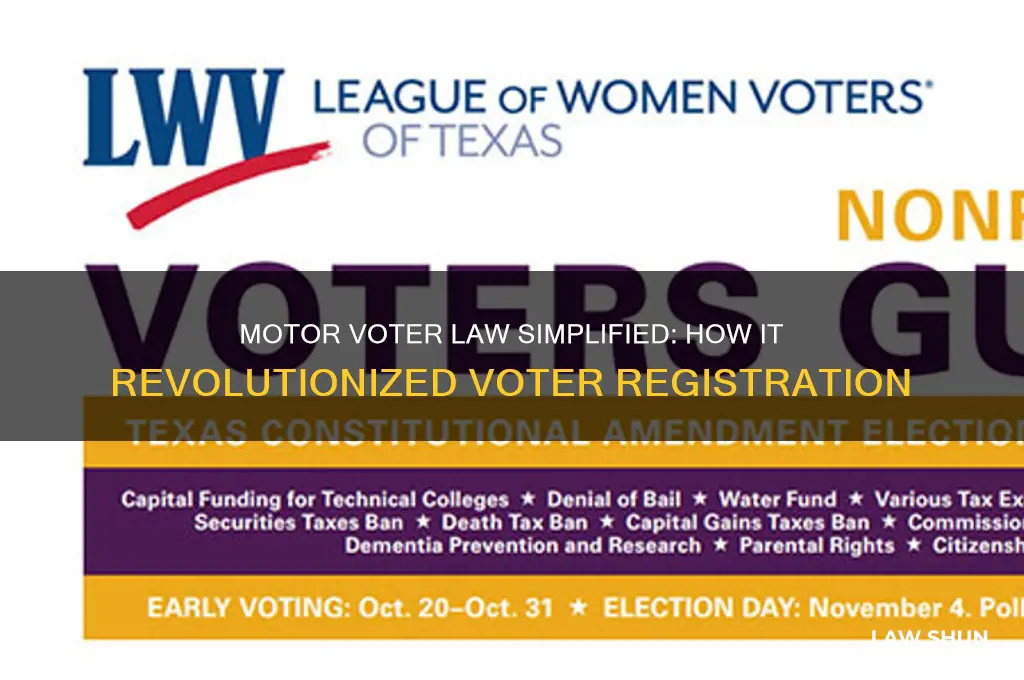 what did the motor voter law do