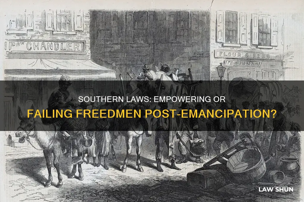 what did the southern laws or not do for freedman