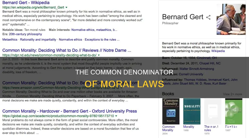 what do all moral laws have in common