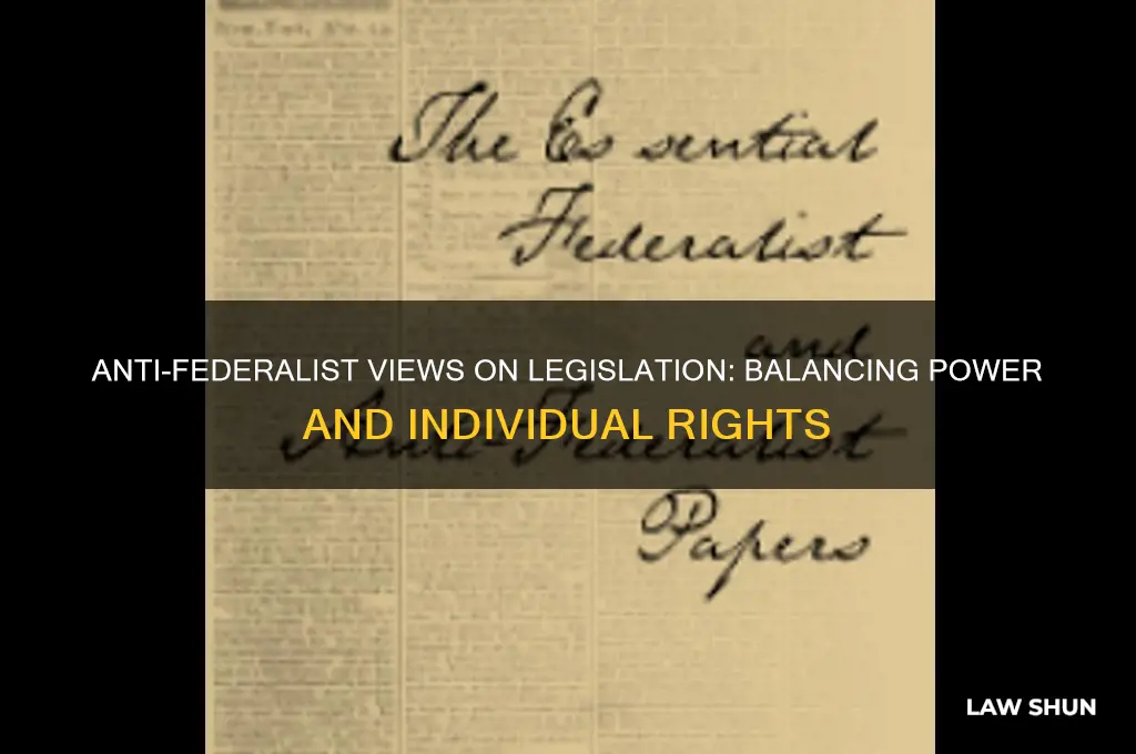 what do anti federalists think about laws