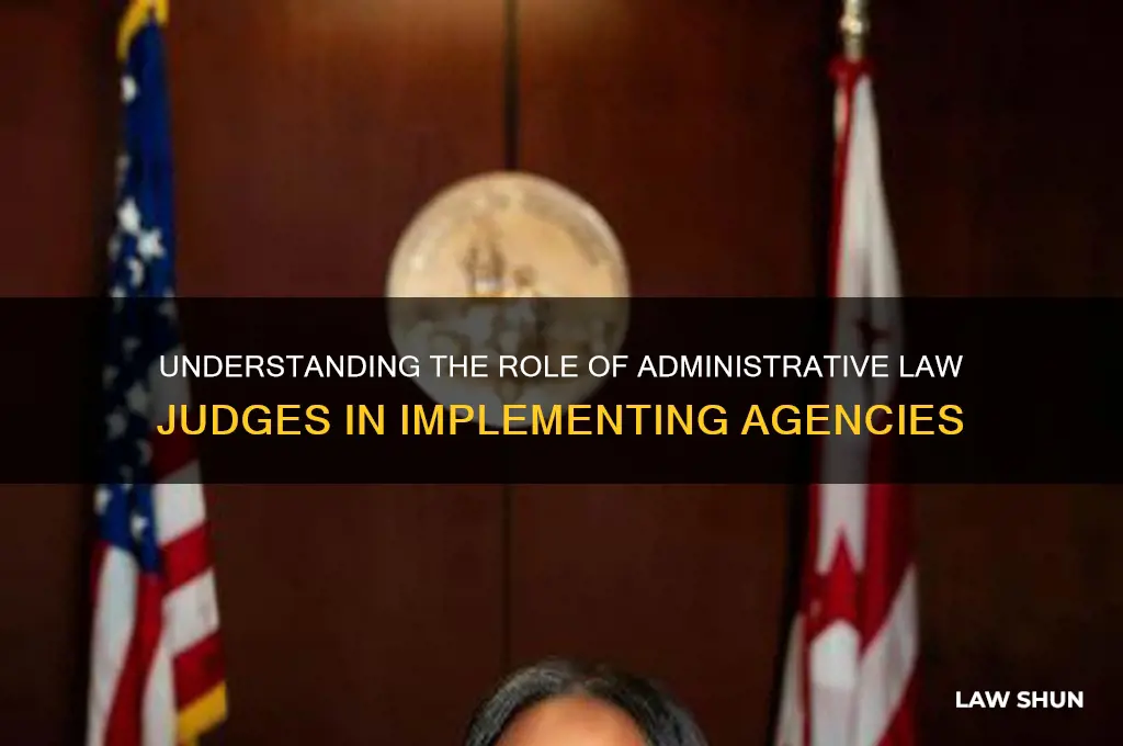 what do his administrative law judges in implementing agencies do