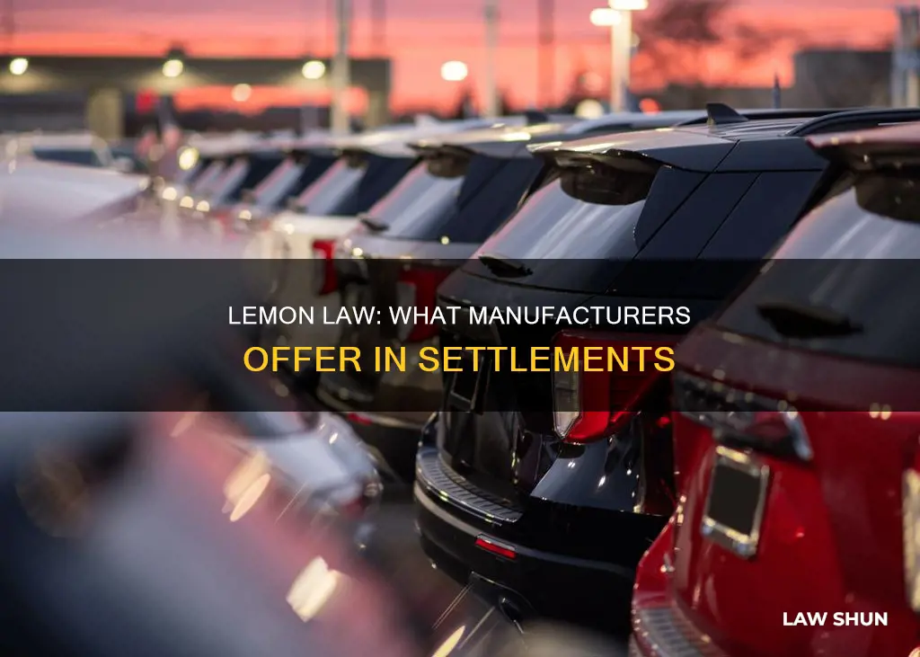 what do manufacturers offer lemon law case