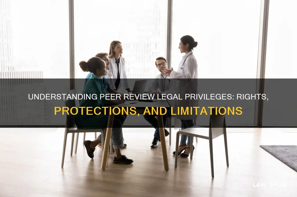 what do peer review privileges under the law consist of