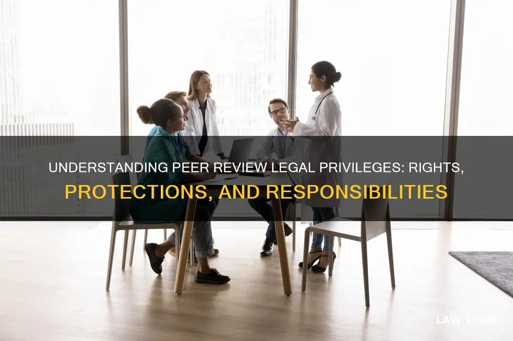 what do peer review privleges under the law consist of