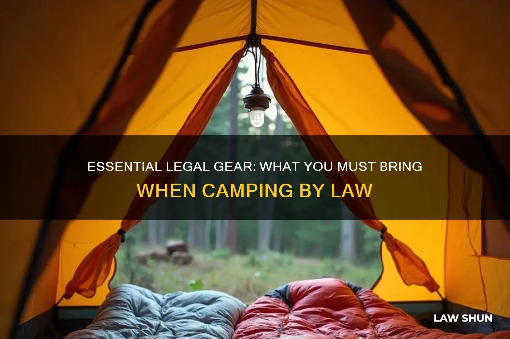what do you have to go camping with by law